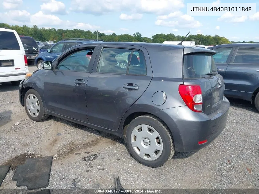 JTKKU4B40B1011848 2011 Scion Xd