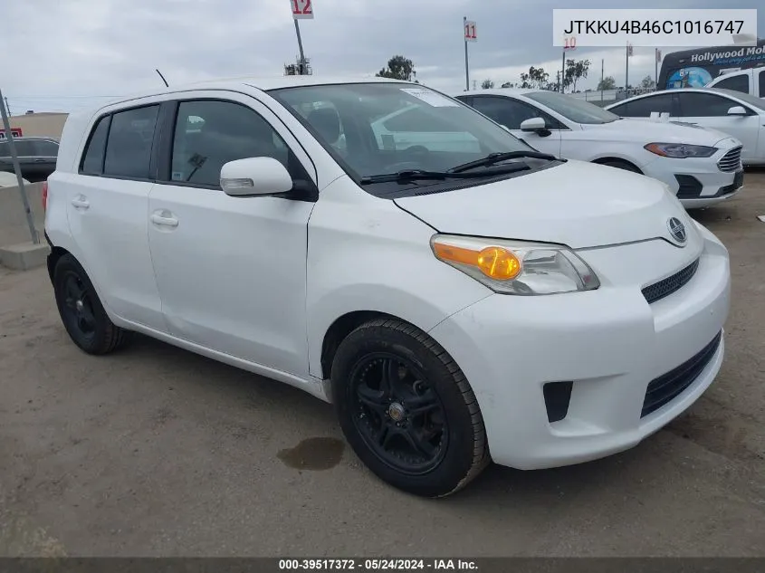 2012 Scion Xd VIN: JTKKU4B46C1016747 Lot: 39517372