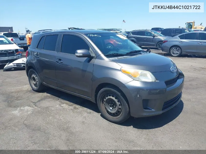 2012 Scion Xd VIN: JTKKU4B44C1021722 Lot: 39811224