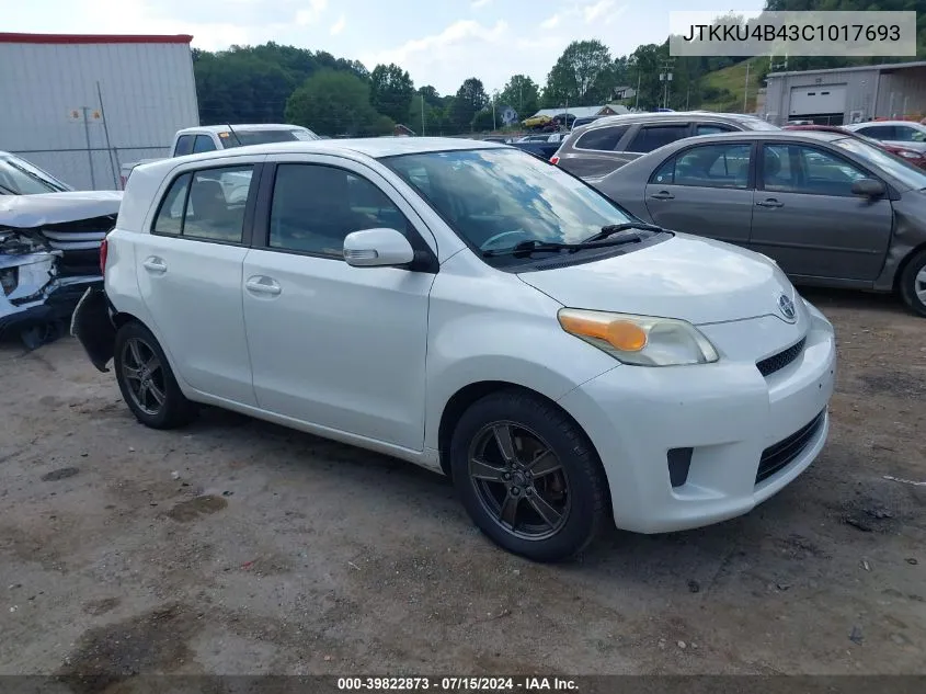 2012 Scion Xd Release Series 4.0 VIN: JTKKU4B43C1017693 Lot: 39822873