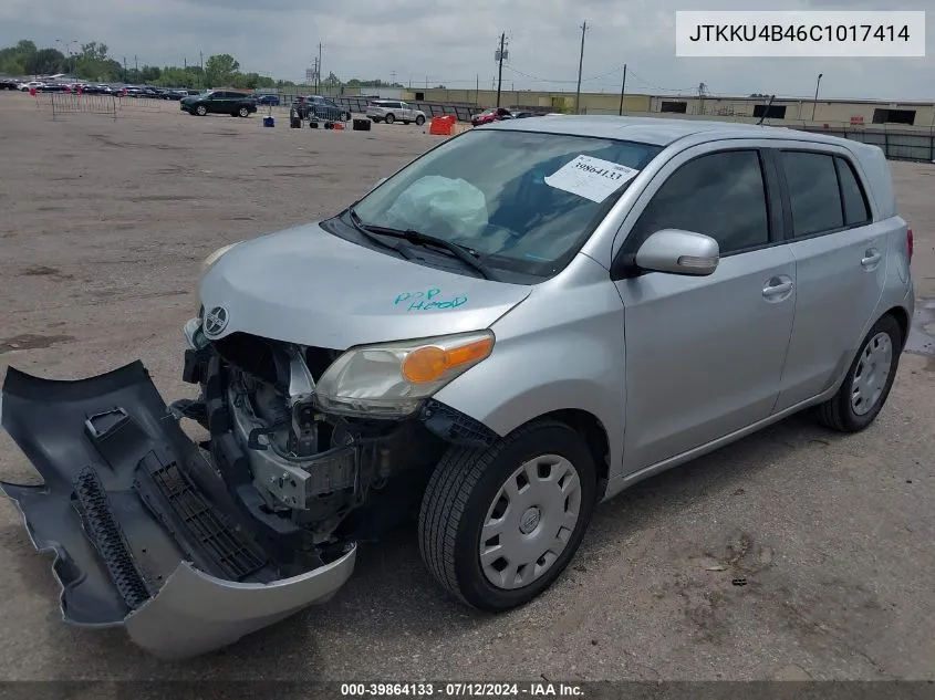 2012 Scion Xd VIN: JTKKU4B46C1017414 Lot: 39864133