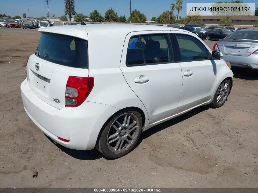 JTKKU4B49C1024194 2012 Scion Xd