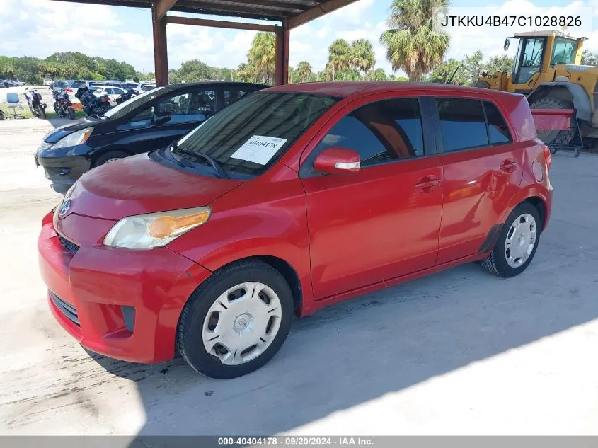 2012 Scion Xd VIN: JTKKU4B47C1028826 Lot: 40404178