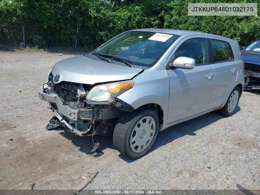 2013 Scion Xd VIN: JTKKUPB48D1032175 Lot: 39652850