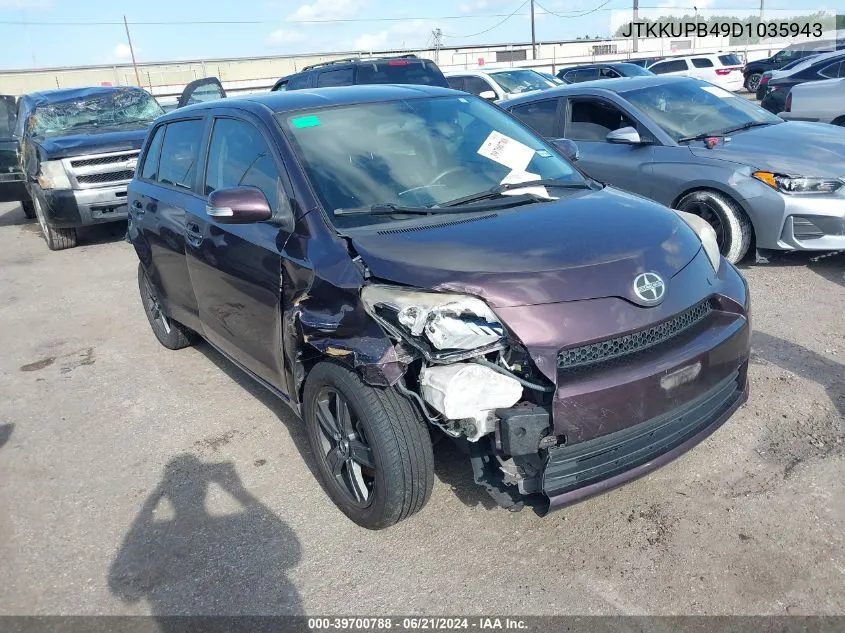 2013 Scion Xd VIN: JTKKUPB49D1035943 Lot: 39700788