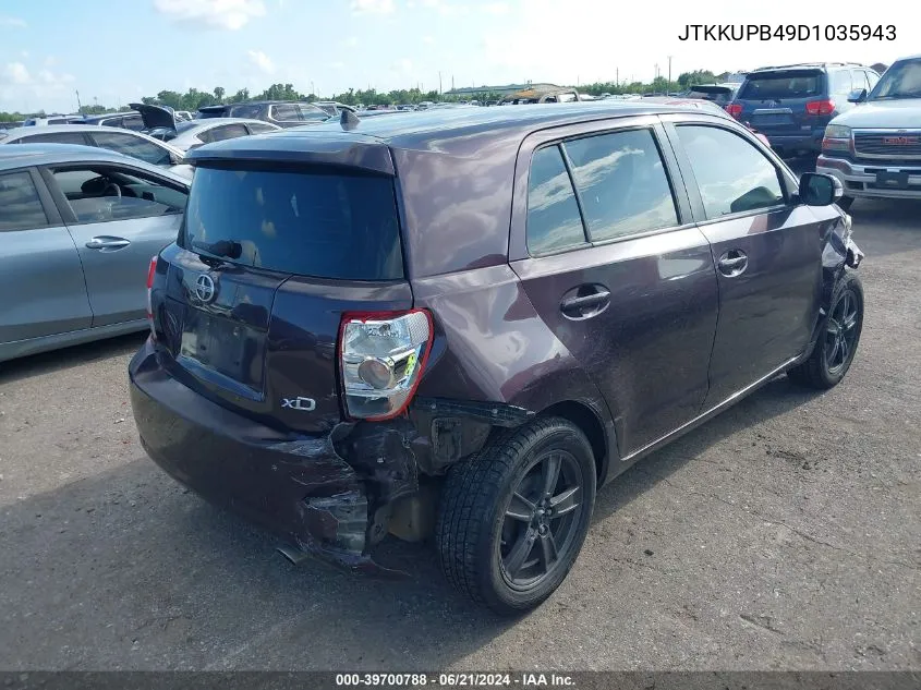 2013 Scion Xd VIN: JTKKUPB49D1035943 Lot: 39700788