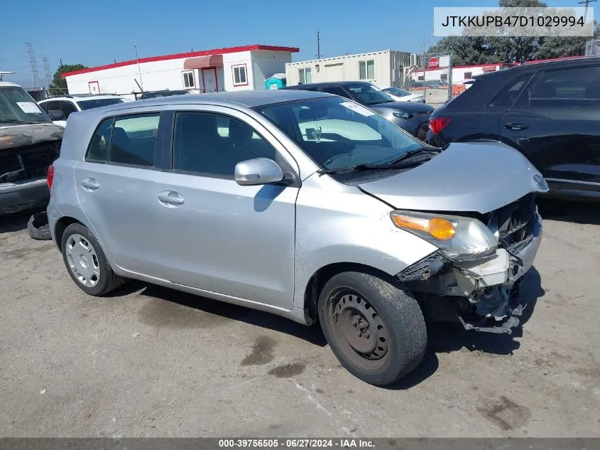 2013 Scion Xd VIN: JTKKUPB47D1029994 Lot: 39756505