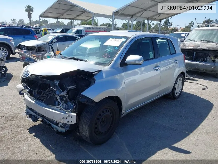 2013 Scion Xd VIN: JTKKUPB47D1029994 Lot: 39756505