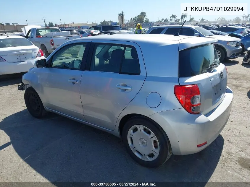 2013 Scion Xd VIN: JTKKUPB47D1029994 Lot: 39756505