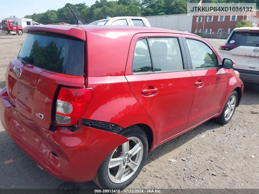 2013 Scion Xd VIN: JTKKUPB4XD1036132 Lot: 39913418