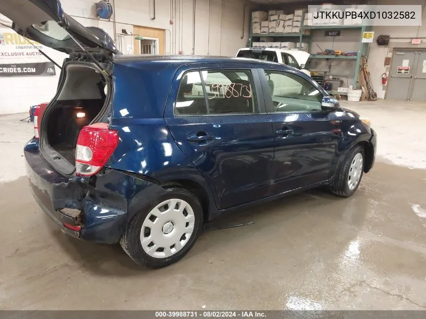 2013 Scion Xd VIN: JTKKUPB4XD1032582 Lot: 39988731