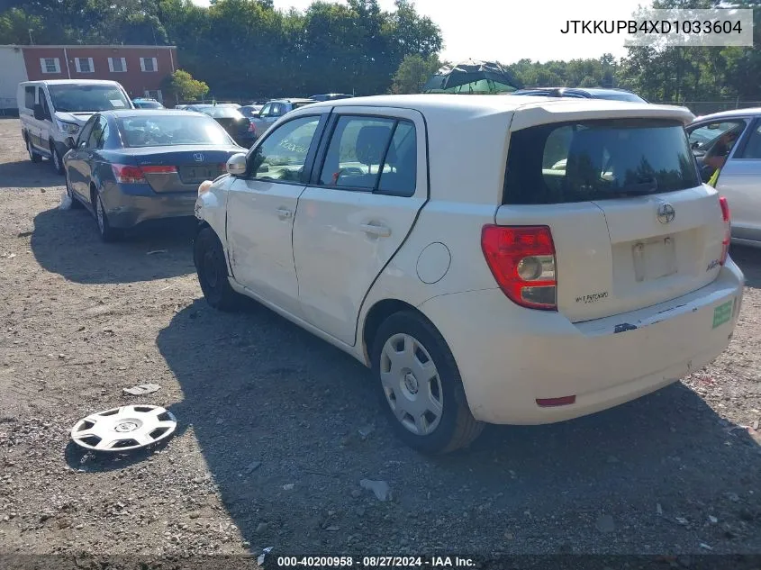 2013 Scion Xd VIN: JTKKUPB4XD1033604 Lot: 40200958