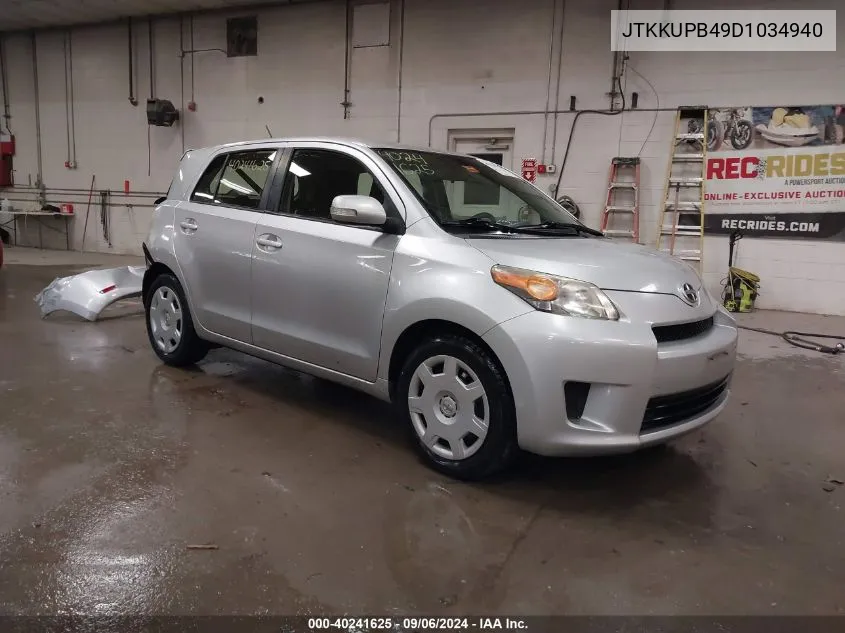 2013 Scion Xd VIN: JTKKUPB49D1034940 Lot: 40241625