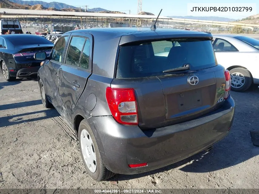 2013 Scion Xd VIN: JTKKUPB42D1032799 Lot: 40442961