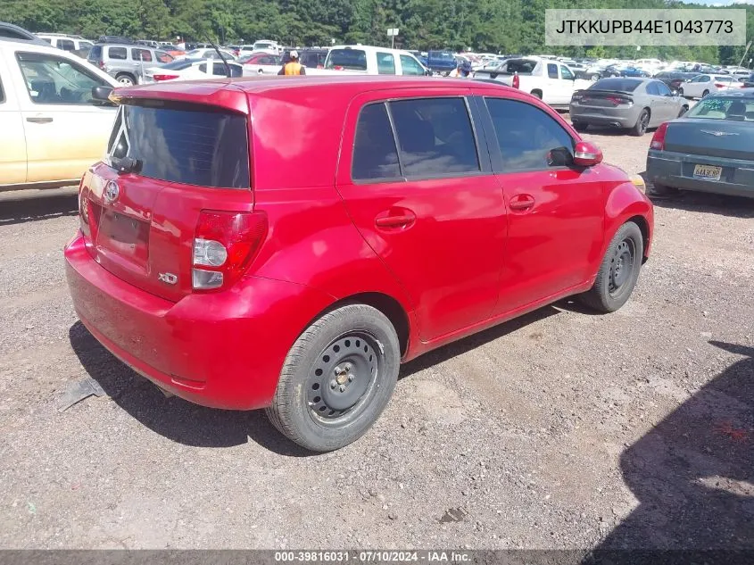 2014 Scion Xd VIN: JTKKUPB44E1043773 Lot: 39816031