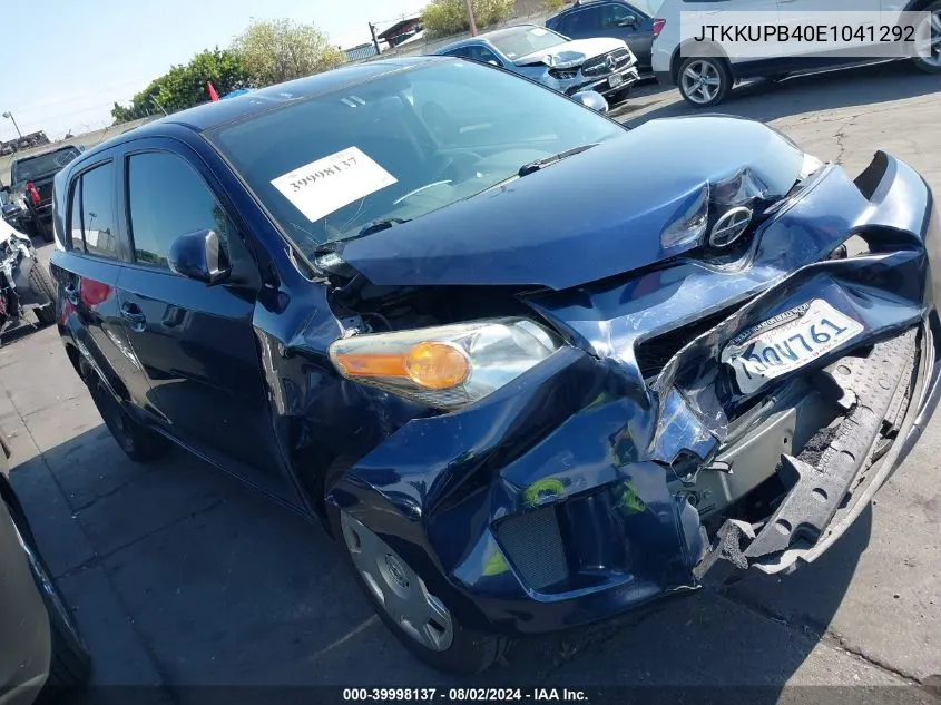 2014 Scion Xd VIN: JTKKUPB40E1041292 Lot: 39998137