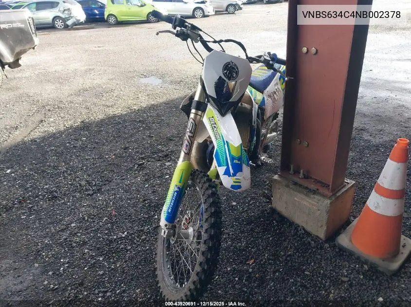 VNBS634C4NB002378 2022 Sherco 300 Se