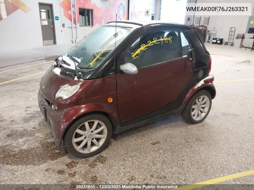 WMEAK00F76J263321 2006 Smart Fortwo Cdi Passion