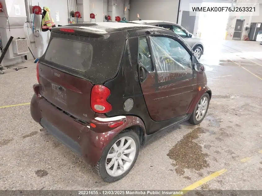 WMEAK00F76J263321 2006 Smart Fortwo Cdi Passion