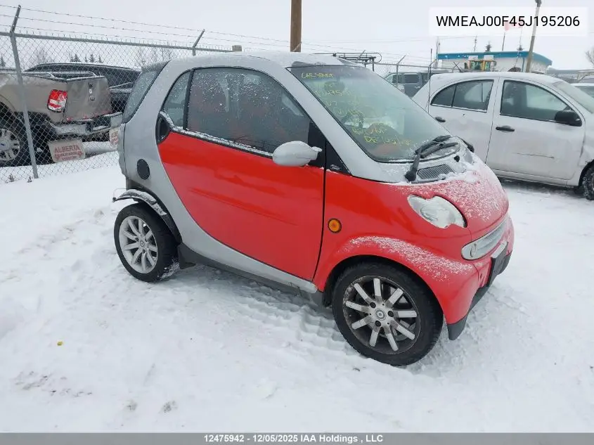 WMEAJ00F45J195206 2005 Smart Fortwo