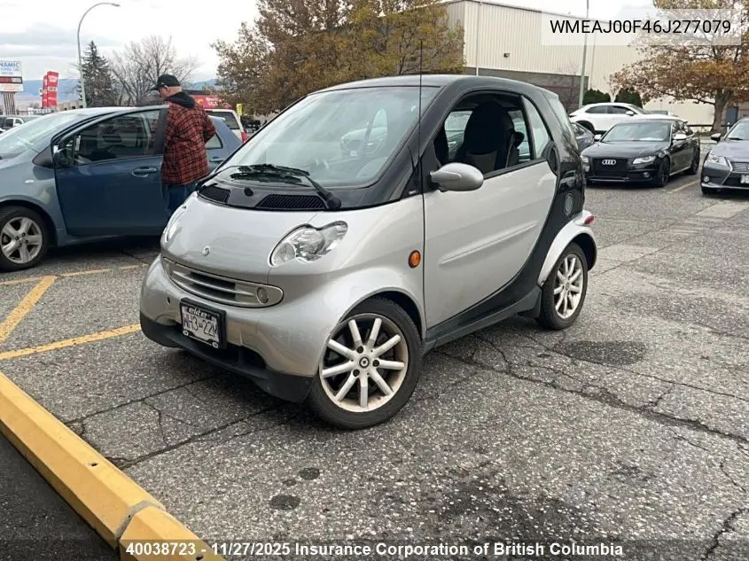 WMEAJ00F46J277079 2006 Smart Fortwo