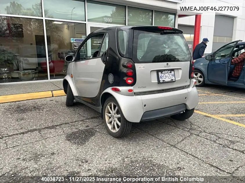 WMEAJ00F46J277079 2006 Smart Fortwo