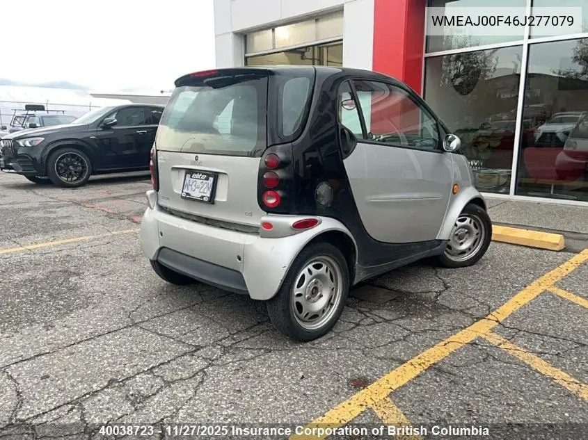 WMEAJ00F46J277079 2006 Smart Fortwo