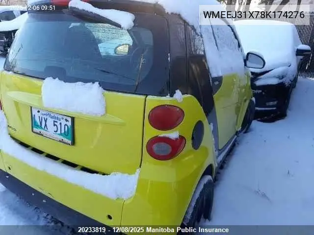WMEEJ31X78K174276 2008 Smart Fortwo Passion