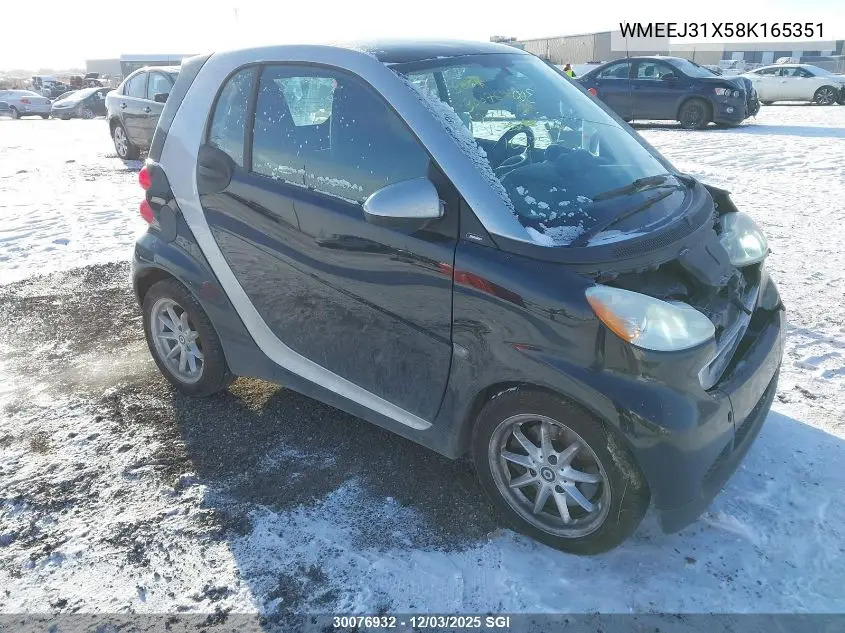 WMEEJ31X58K165351 2008 Smart Fortwo Pure/Passion