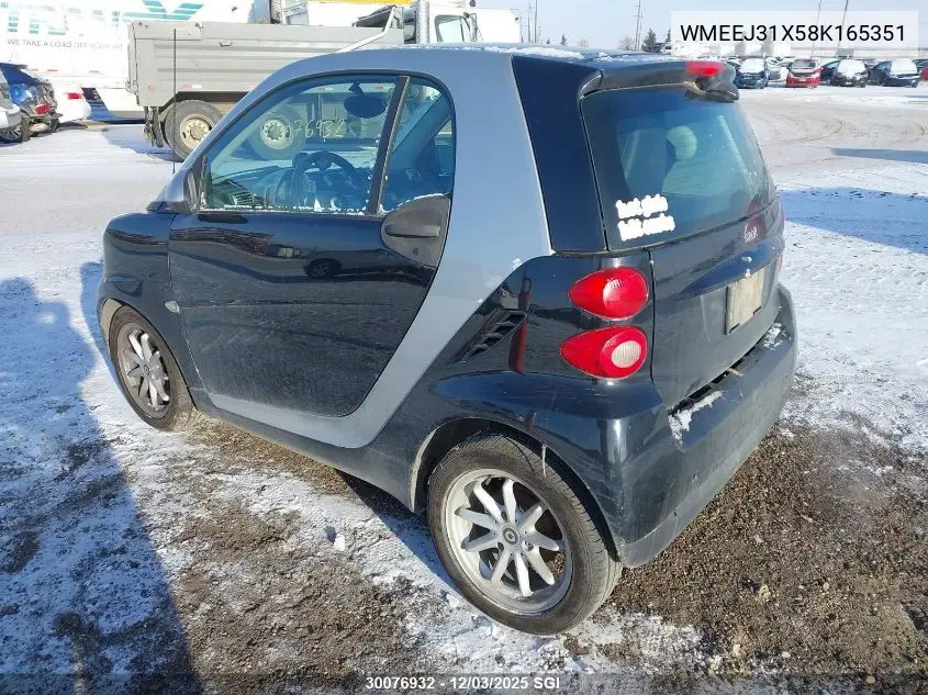 WMEEJ31X58K165351 2008 Smart Fortwo Pure/Passion