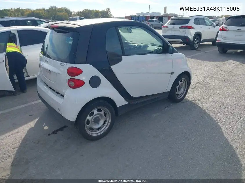 WMEEJ31X48K118005 2008 Smart Fortwo Passion/Pure