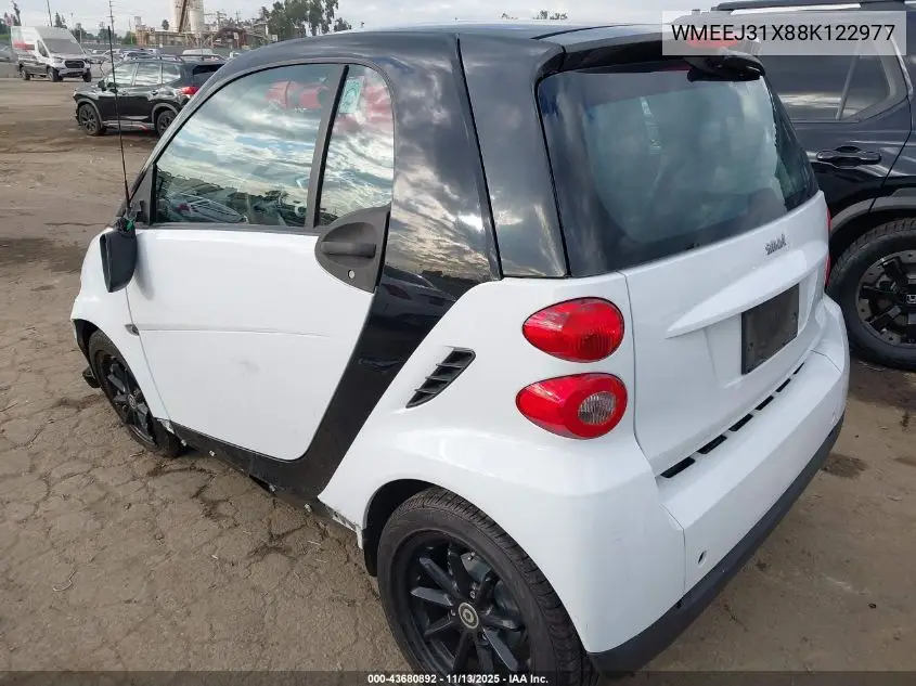 WMEEJ31X88K122977 2008 Smart Fortwo Passion/Pure