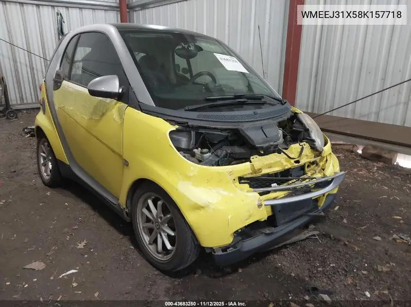 WMEEJ31X58K157718 2008 Smart Fortwo Passion/Pure