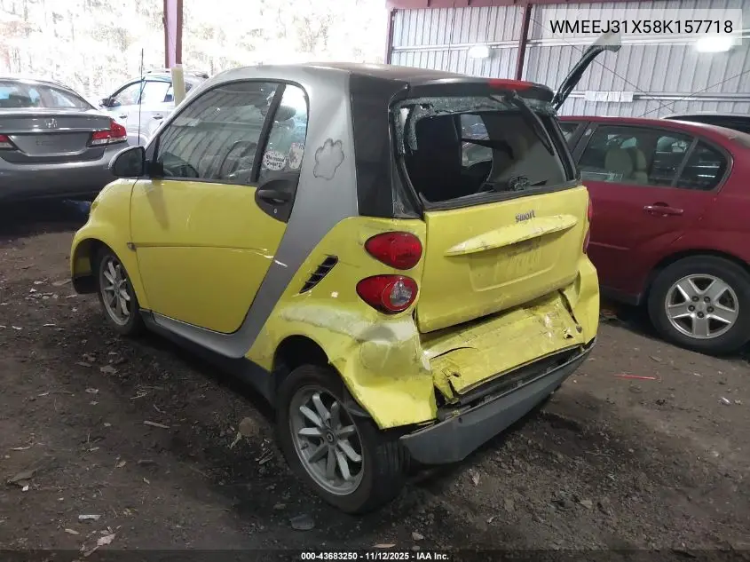 WMEEJ31X58K157718 2008 Smart Fortwo Passion/Pure