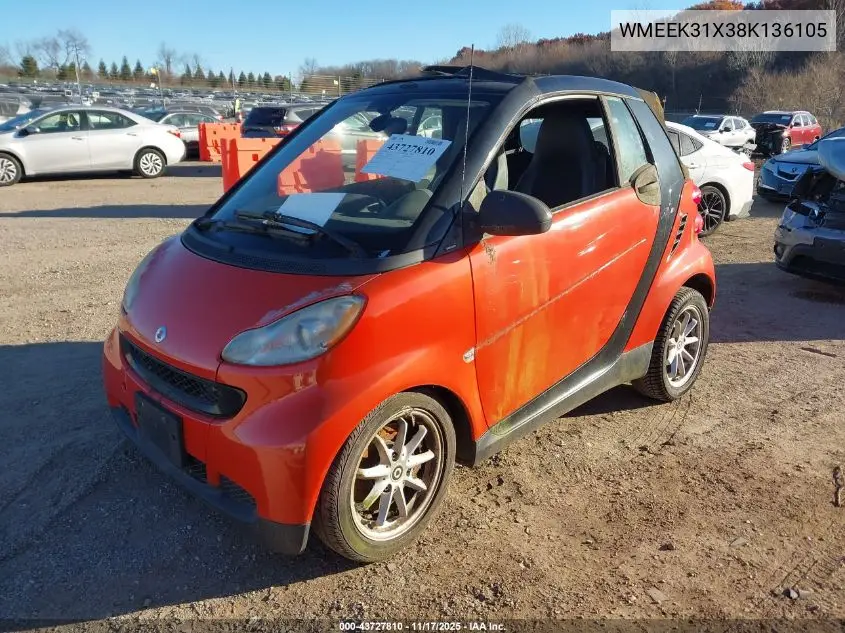 WMEEK31X38K136105 2008 Smart Fortwo Passion