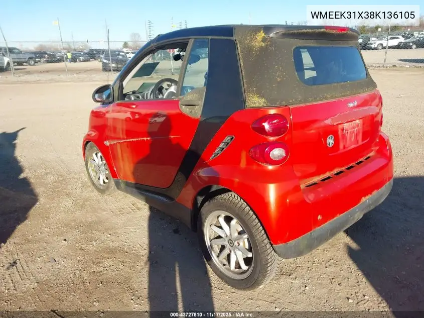 WMEEK31X38K136105 2008 Smart Fortwo Passion