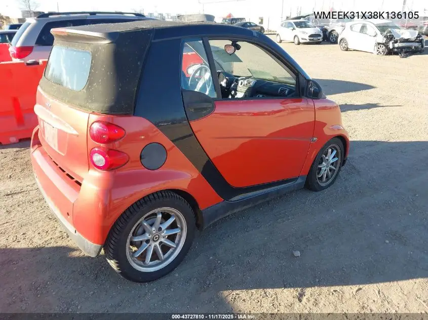 WMEEK31X38K136105 2008 Smart Fortwo Passion