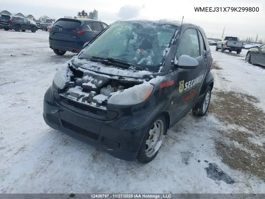 WMEEJ31X79K299800 2009 Smart Fortwo Pure/Passion