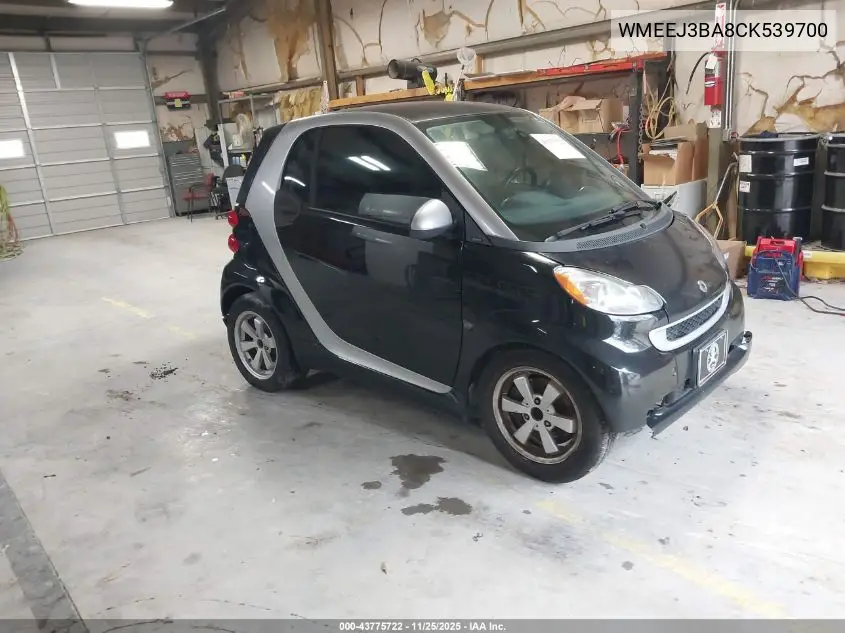 WMEEJ3BA8CK539700 2012 Smart Fortwo Passion