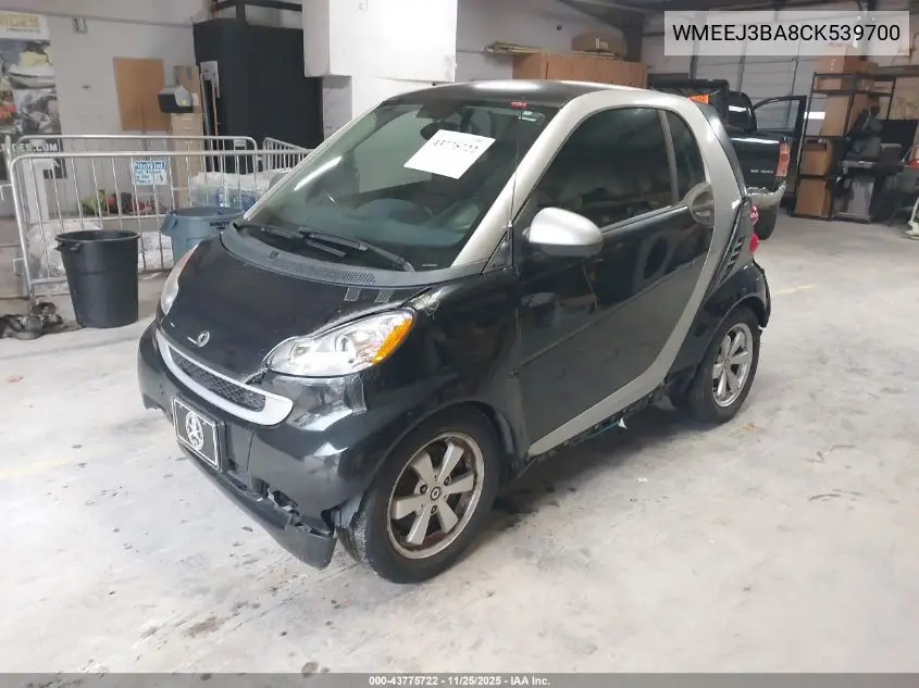 WMEEJ3BA8CK539700 2012 Smart Fortwo Passion