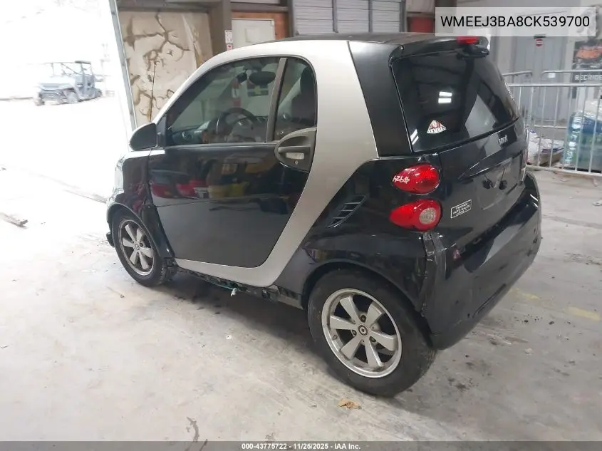 WMEEJ3BA8CK539700 2012 Smart Fortwo Passion