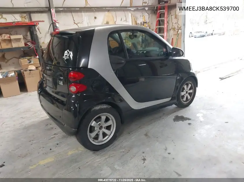 WMEEJ3BA8CK539700 2012 Smart Fortwo Passion