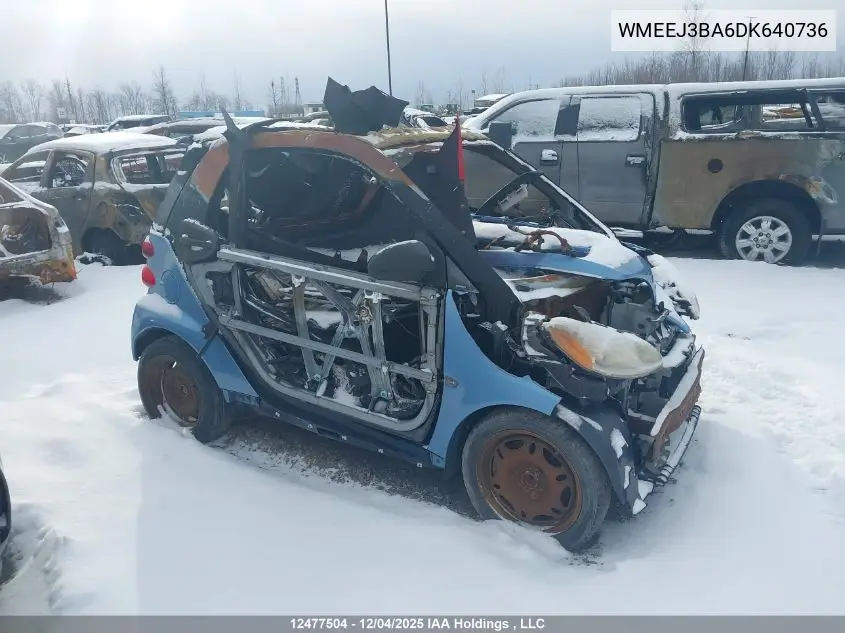 WMEEJ3BA6DK640736 2013 Smart Fortwo Pure/Passion