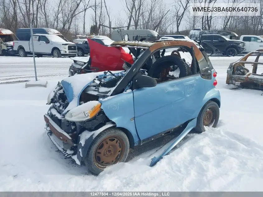 WMEEJ3BA6DK640736 2013 Smart Fortwo Pure/Passion