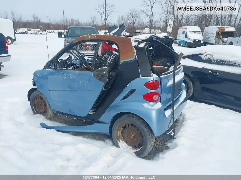 WMEEJ3BA6DK640736 2013 Smart Fortwo Pure/Passion