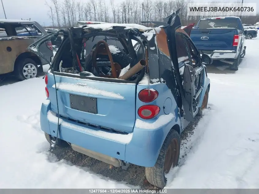 WMEEJ3BA6DK640736 2013 Smart Fortwo Pure/Passion