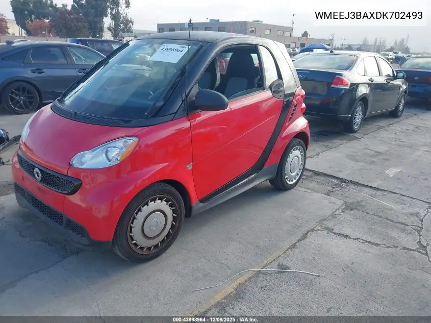 WMEEJ3BAXDK702493 2013 Smart Fortwo Pure