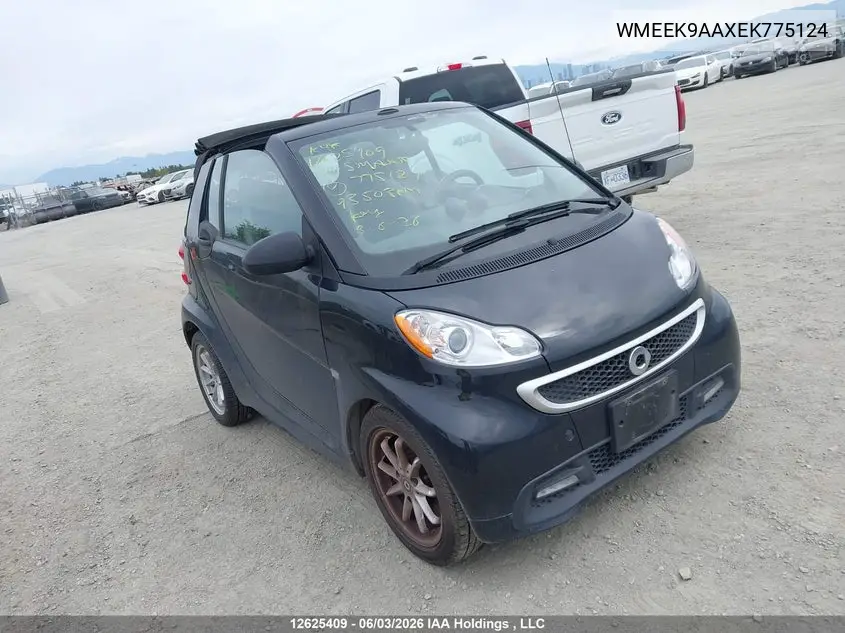 2014 Smart Fortwo VIN: WMEEK9AAXEK775124 Lot: 12625409