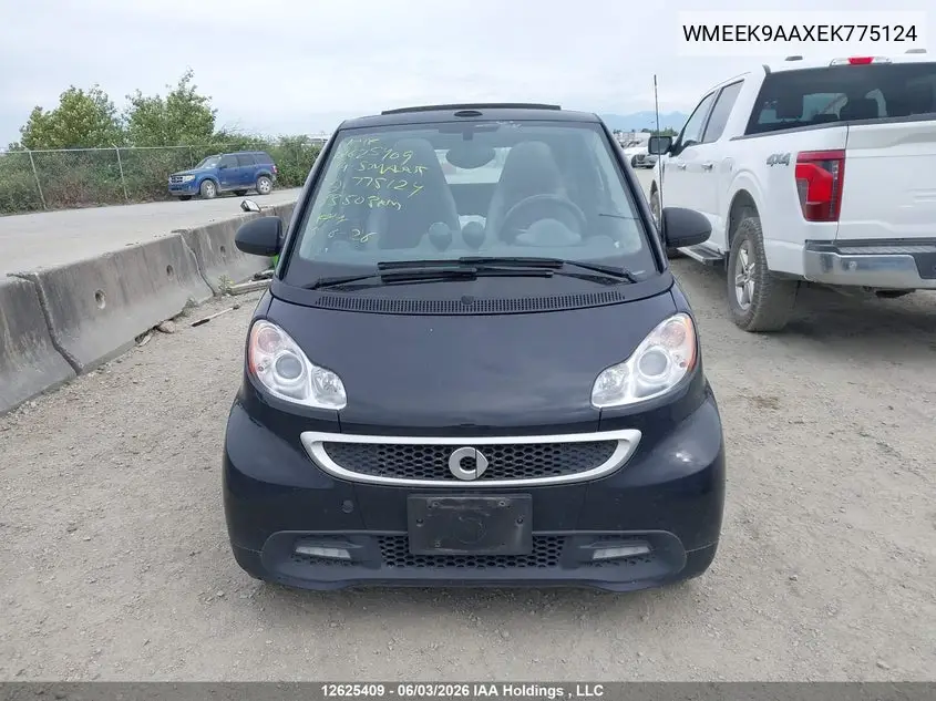 2014 Smart Fortwo VIN: WMEEK9AAXEK775124 Lot: 12625409