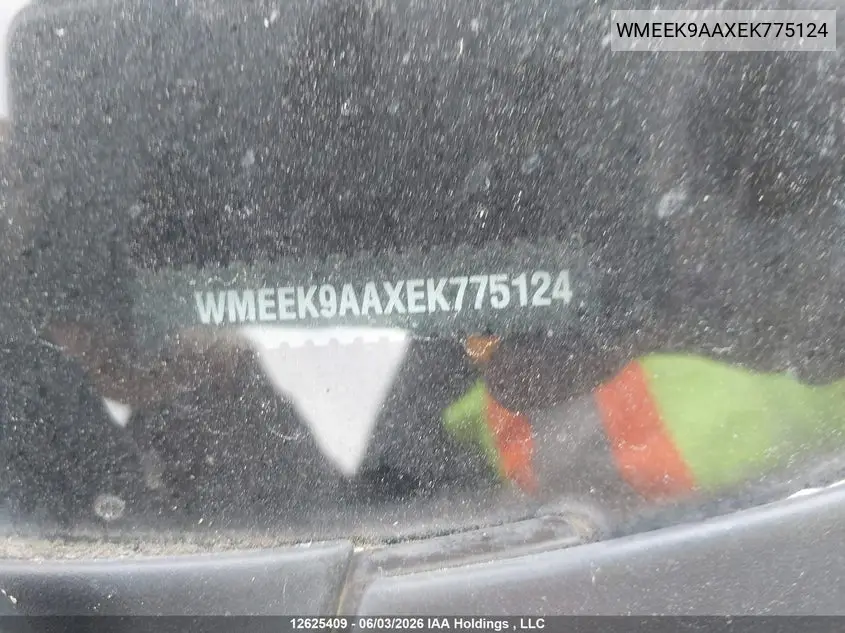 2014 Smart Fortwo VIN: WMEEK9AAXEK775124 Lot: 12625409